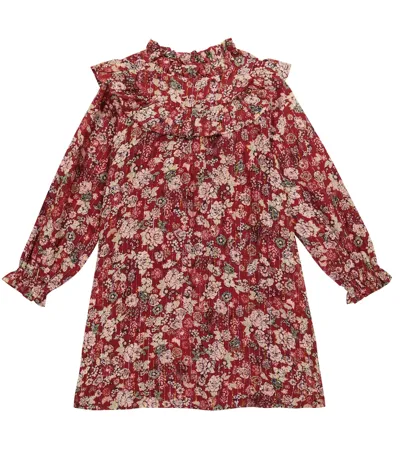 Molo Kids' Clair Floral Dress In Velvet Bloom