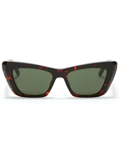 Palm Angels Hermosa Square-frame Sunglasses In Braun