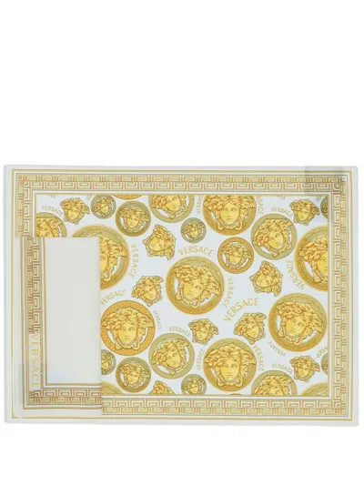 Versace Medusa Amplified Napkin (set Of Two) In White