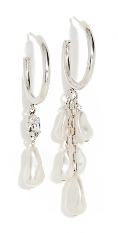 Isabel Marant Rain Drop Boucle D'oreill Earrings In Silver