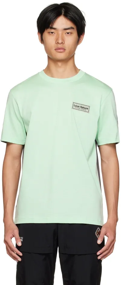 Li-ning Green Love Nature T-shirt In Mist Green