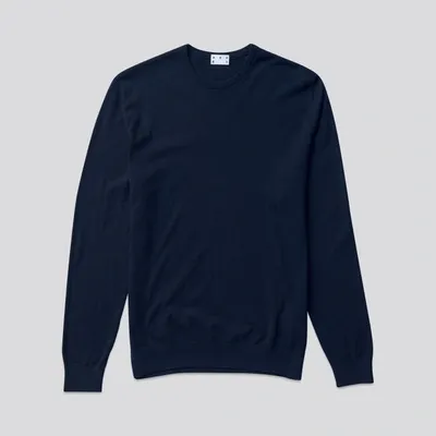 Asket The Cotton Sweater Dark Navy