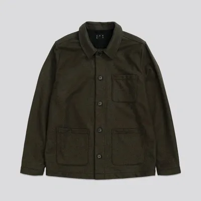 Asket The Wool Overshirt Khaki Green