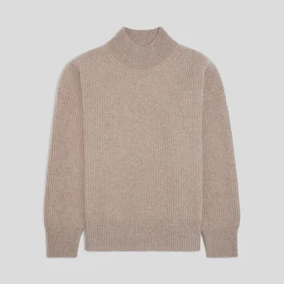 Asket The Mock Neck Sweater Brown Melange