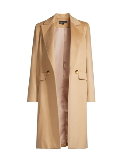 Sofia Cashmere Double-breasted Cashmere Coat In Camel