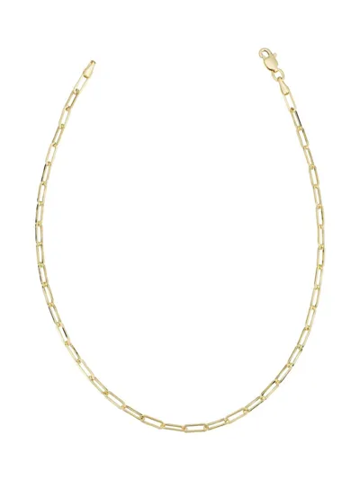 Oradina 14k Yellow Gold Venice Link Petite Anklet