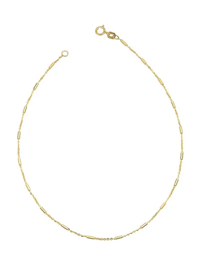 Oradina 14k Yellow Gold Vicenza Rolo Anklet