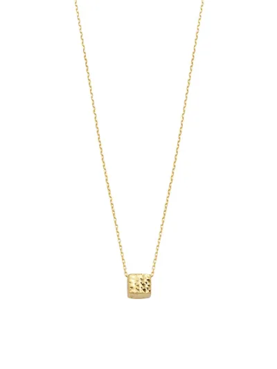 Oradina 14k Yellow Gold Cubism Pendant Necklace