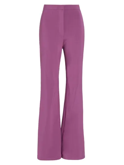 Remain Birger Christensen Shiny Slinky Jersey Pants In Grape Kiss