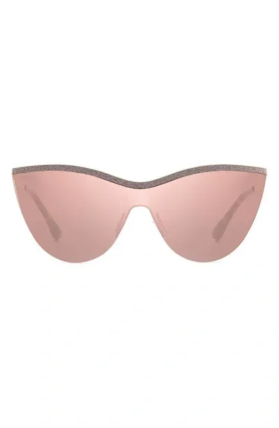 Jimmy Choo Kristen 99mm Shield Sunglasses In Pink