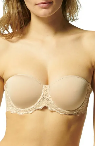 Simone Perele Karma Smooth Strapless Bra In Peau Rose