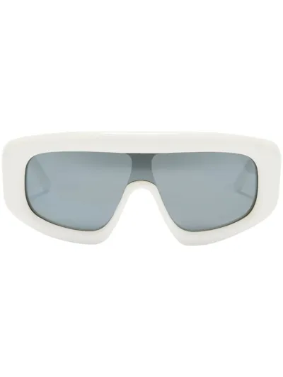 Palm Angels Carmel Shield-frame Sunglasses In Weiss