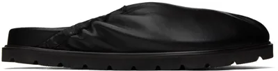 Reike Nen Black Single Layer Slip-on Loafers