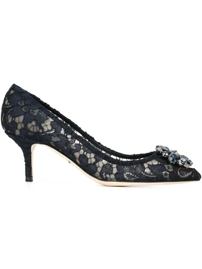 Dolce & Gabbana Bellucci Taormina Lace Pumps In Multicolor