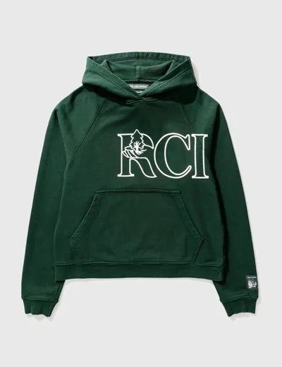 Reese Cooper Tree Script Hooded Sweatshirt In Green