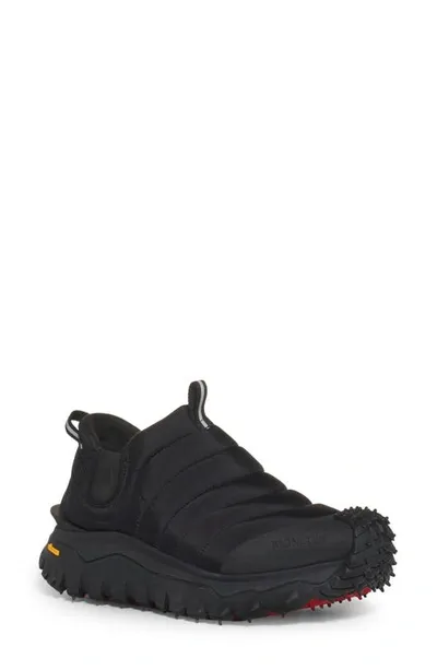 Moncler Apres Trail Quilted Pull-on Sneakers In Black