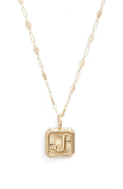 Miranda Frye Harlow Initial Pendant Necklace In Gold - J