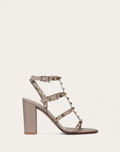 Valentino Garavani Rockstud Ankle Strap Sandal 90 Mm Woman Poudre 41 In Skin