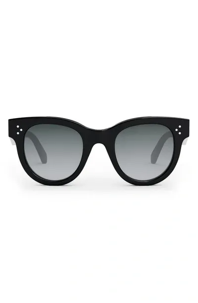 Celine Tortoiseshell Acetate Cat-eye Sunglasses In Shiny Black