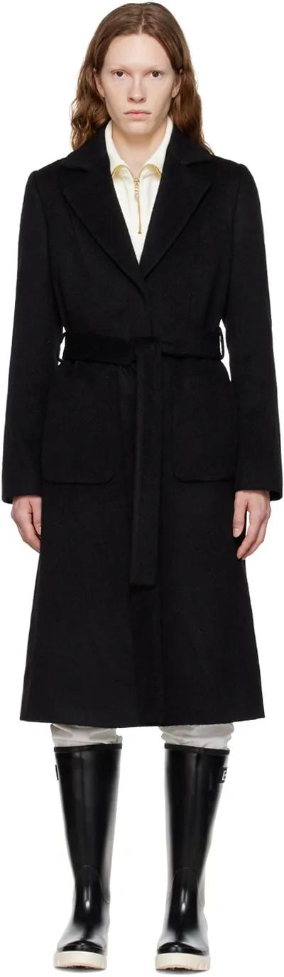 Hugo Black Mesua Coat In 1 Black