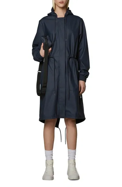 Rains String Waterproof Jacket In Navy