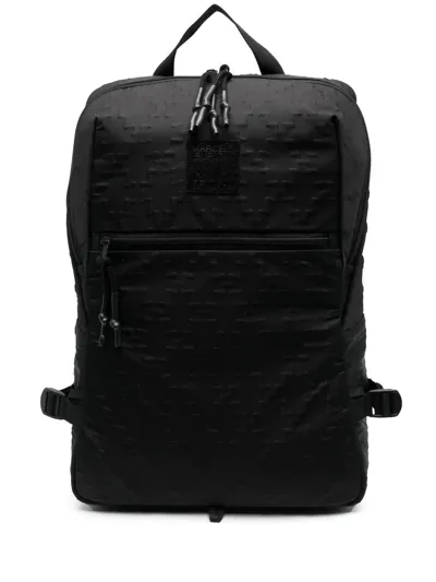 Marcelo Burlon County Of Milan Cross Monogram Nylon Backpack In Black Black