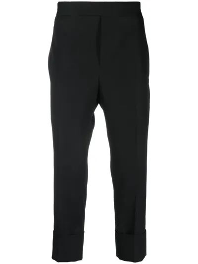 Sapio Cropped Tailored Trousers In Black