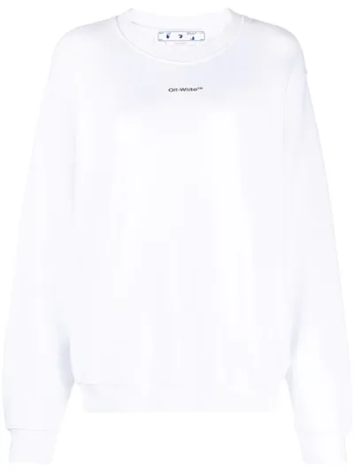 Off-white Tie-dye Arrow Relaxed Sweatshirt In Bianco