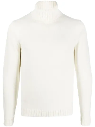 Zanone Roll-neck Long-sleeve Jumper In White