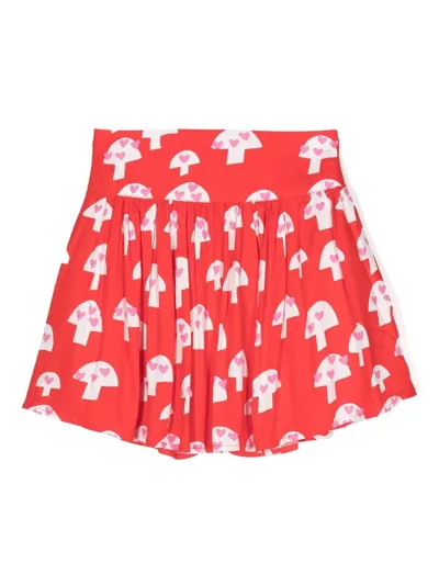 Stella Mccartney Kids' Mix-print Skirt In Red