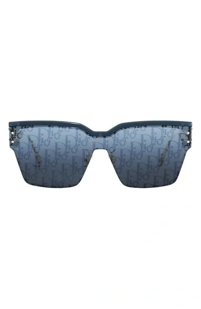 Dior Club Rectangular Shield Sunglasses In Blue