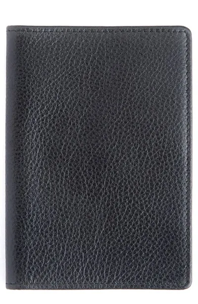 Royce New York Personalized Rfid Leather Card Case In Black- Deboss