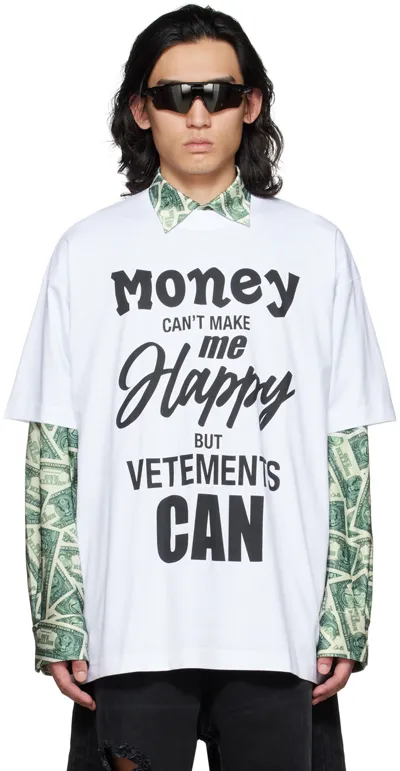 Vetements Graphic-print Short-sleeve T-shirt In White