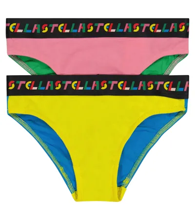 Stella Mccartney Kids' Set Of 2 Cotton-blend Jersey Briefs In Multicolor