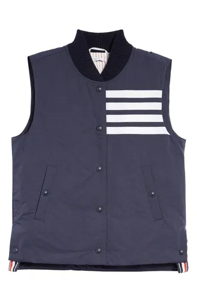 Thom Browne 4-bar Down Vest In Navy