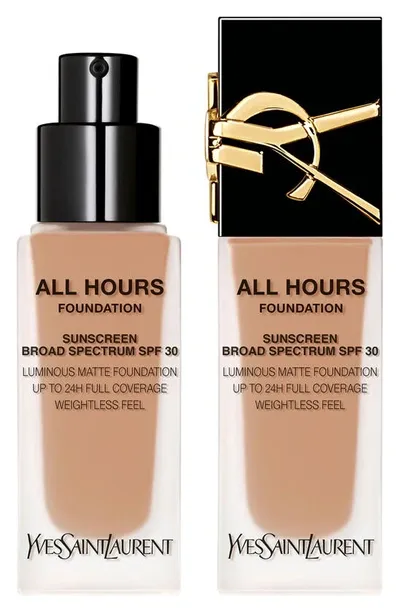 Saint Laurent All Hours Luminous Matte Foundation 24h Wear Spf 30 With Hyaluronic Acid In Mn9