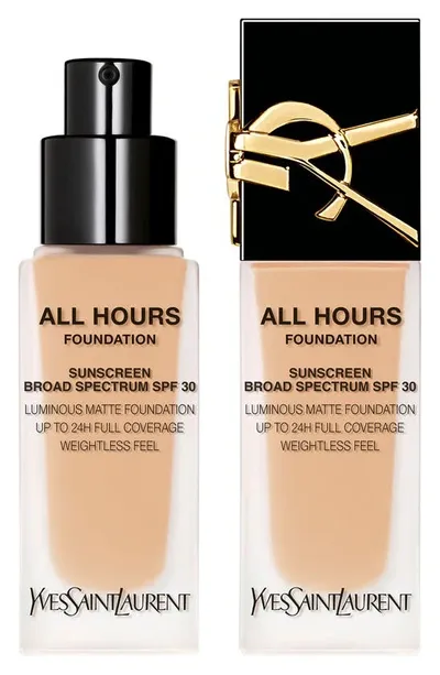 Saint Laurent All Hours Luminous Matte Foundation 24h Wear Spf 30 With Hyaluronic Acid In Ln3