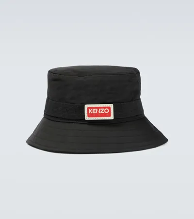 Kenzo Logo Bucket Hat In Black