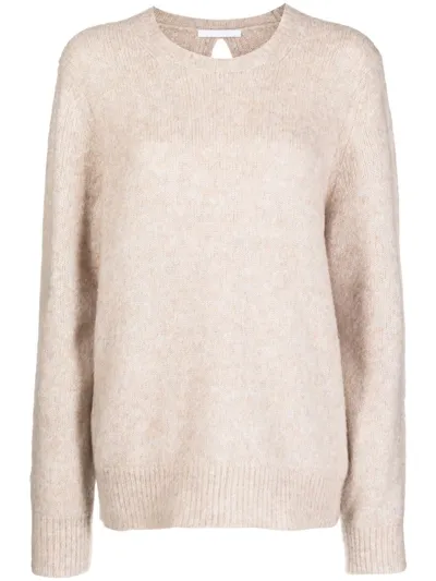 Helmut Lang Knitted Long-sleeve Jumper In Dove