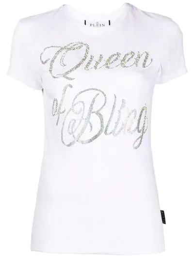 Philipp Plein Slogan Crew-neck T-shirt In White