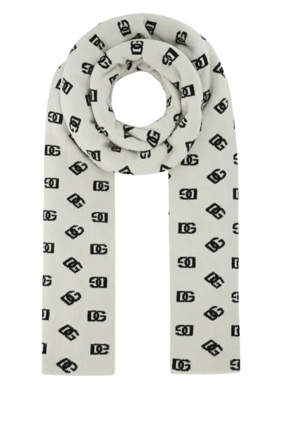 Dolce & Gabbana Logo Jacquard Reversible Scarf In Multicolor