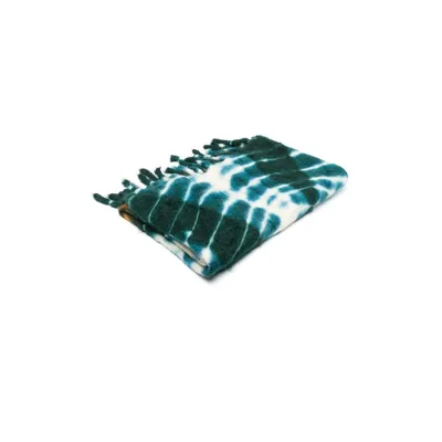 Jil Sander Tie-dye Fringed Blanket In Blue