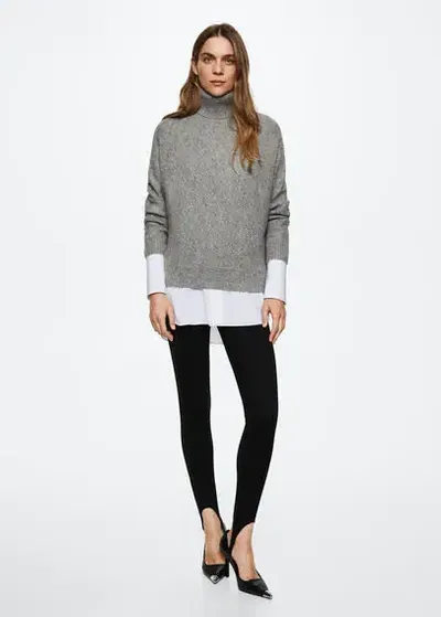 Mango Turtle Neck Sweater Grey