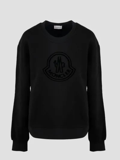 Moncler Sweatshirt Avec Strass En Coton In Black