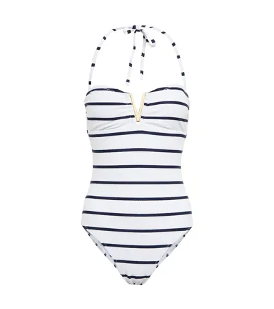 Heidi Klein Long Island Striped Swimsuit In Nautical