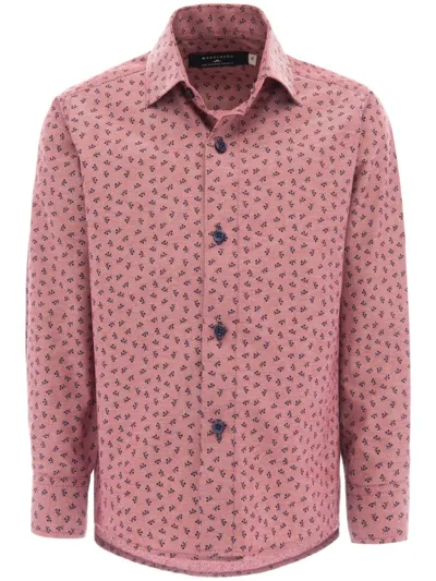 Moustache Dandelion-print Dress Shirt In Rot