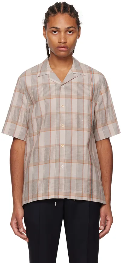 Paul Smith Gray Signature Stripe Shirt In 8 Whites