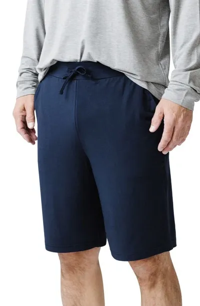 Cozy Earth Stretch Lounge Shorts In Navy