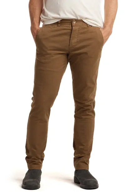 Rowan Raleigh Stretch Cotton Chino Pants In Umber