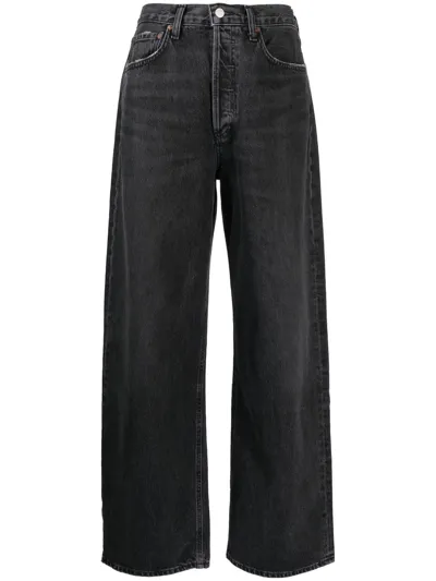 Agolde Wide-leg Jeans In Black